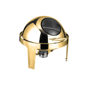 镀金圆形全翻盖餐炉【可视盖】